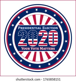 Vector illustration usable for the US Presidential Election 2020.
