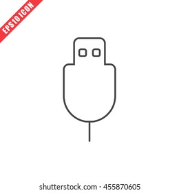 Vector illustration of usb cable icon