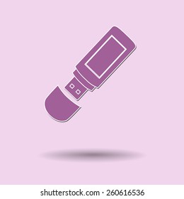 Vector illustration of  USB color background.