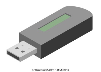 Vector illustration of USB flash drive