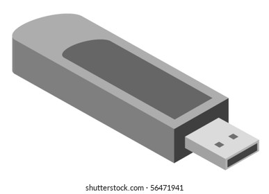 Vector illustration of USB flash drive