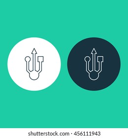 Vector illustration of usb icon