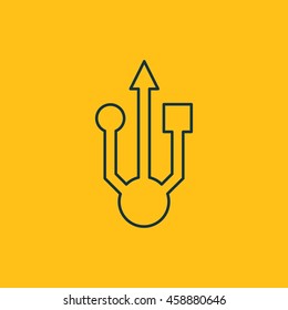 Vector illustration of usb icon