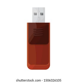 Vector illustration of usb and memory sign. Graphic of usb and disk vector icon for stock.