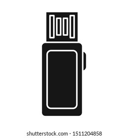 Vector illustration of usb and memory sign. Graphic of usb and pc vector icon for stock.
