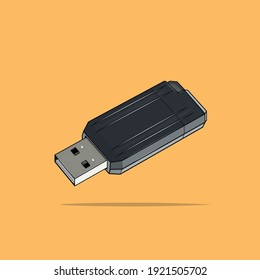 vector illustration of a USB memory stick 