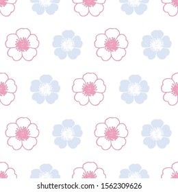 Vector illustration use for decorations, textiles and decorative paper. Seamless pattern with flowers.