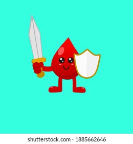 Vector illustration used sword and shield 