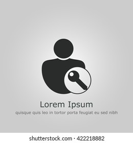 Vector illustration of user access icon. Premium quality web icon.