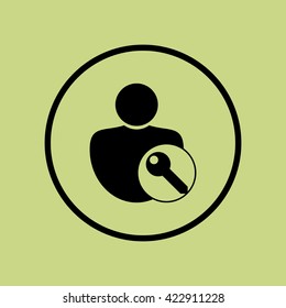 Vector illustration of user access icon. Premium quality web icon.