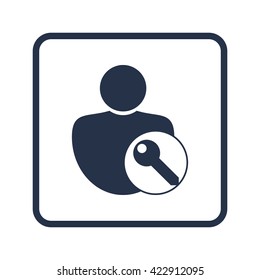 Vector illustration of user access icon. Premium quality web icon.