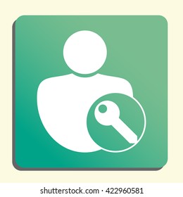 Vector illustration of user access icon. Premium quality web icon.