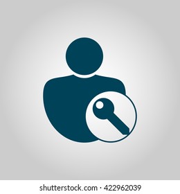 Vector illustration of user access icon. Premium quality web icon.