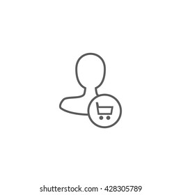 Vector Illustration Of User Buy Icon