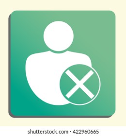 Vector illustration of user cancel icon. Premium quality web icon.