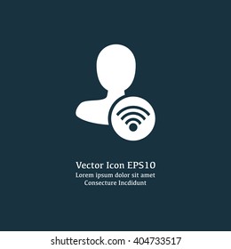 Vector illustration of user connection icon