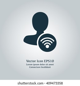 Vector illustration of user connection icon