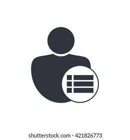 Vector illustration of user detail icon. Premium quality web icon.
