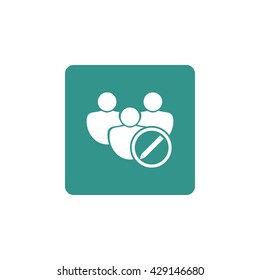 Vector illustration of user edit sign icon on green background.