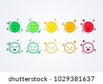 vector illustration user experience feedback concept different mood smiley emoticons emoji icon positive, neutral and negative. 