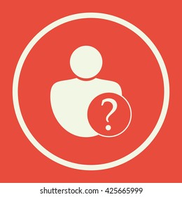 Vector illustration of user help icon. Premium quality web icon.
