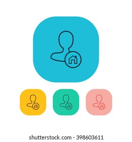 Vector illustration of user home icon