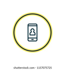Vector illustration of user icon line. Beautiful telephone element also can be used as account icon element.