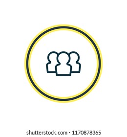 Vector illustration of user icon line. Beautiful application element also can be used as group icon element.
