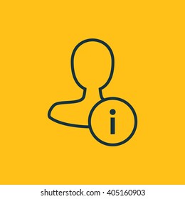 Vector illustration of user info icon