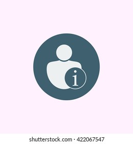 Vector illustration of user info  icon. Premium quality web icon.