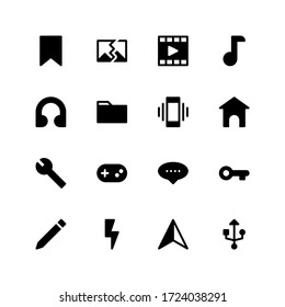 vector illustration of user interface icons.