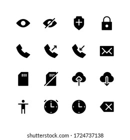 vector illustration of user interface icons.