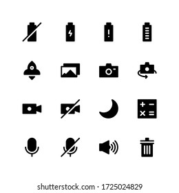 vector illustration of user interface icons.