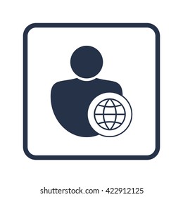 Vector illustration of user internet icon. Premium quality web icon.