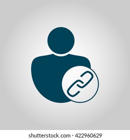 Vector illustration of user link icon. Premium quality web icon.