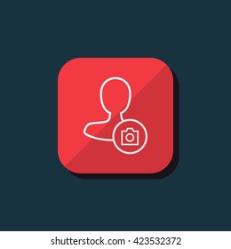 Vector illustration of user picture icon