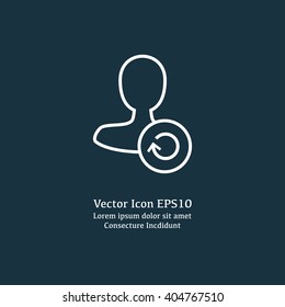 Vector illustration of user refresh icon