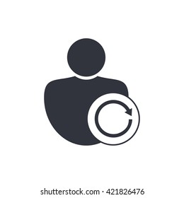 Vector illustration of user reload icon. Premium quality web icon.