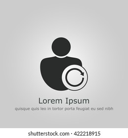 Vector illustration of user reload icon. Premium quality web icon.