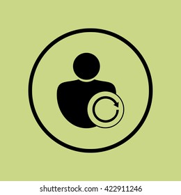 Vector illustration of user reload icon. Premium quality web icon.