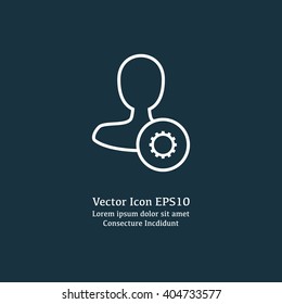 Vector illustration of user settings icon
