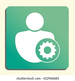 Vector illustration of user settings icon. Premium quality web icon.