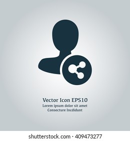 Vector illustration of user share icon
