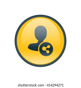 Vector illustration of user share icon