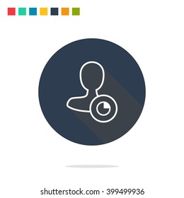 Vector illustration of user timer icon