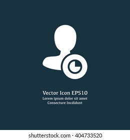Vector illustration of user timer icon