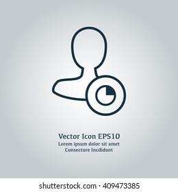 Vector illustration of user timer icon