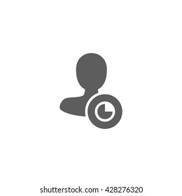 Vector Illustration Of User Timer Icon