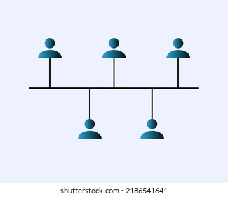 vector illustration of user version network topology, ring topology, star topology, bus topology