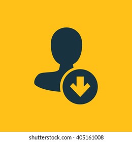 Vector illustration of user vote down icon